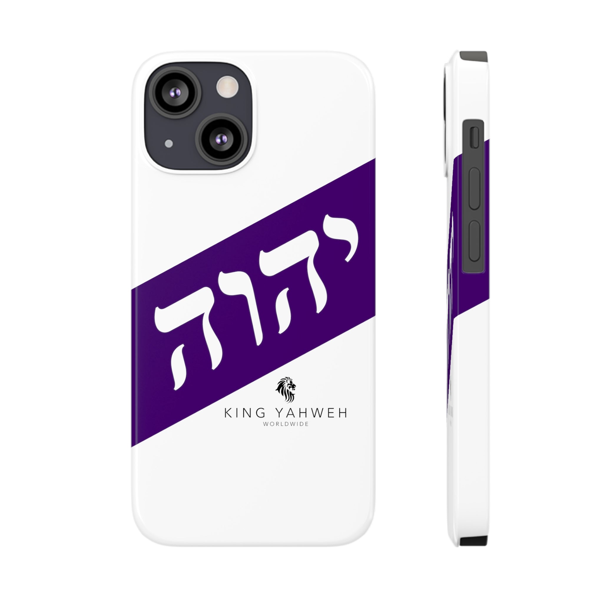 King YAHWEH Trends Slim Phone Case (White/Purple)