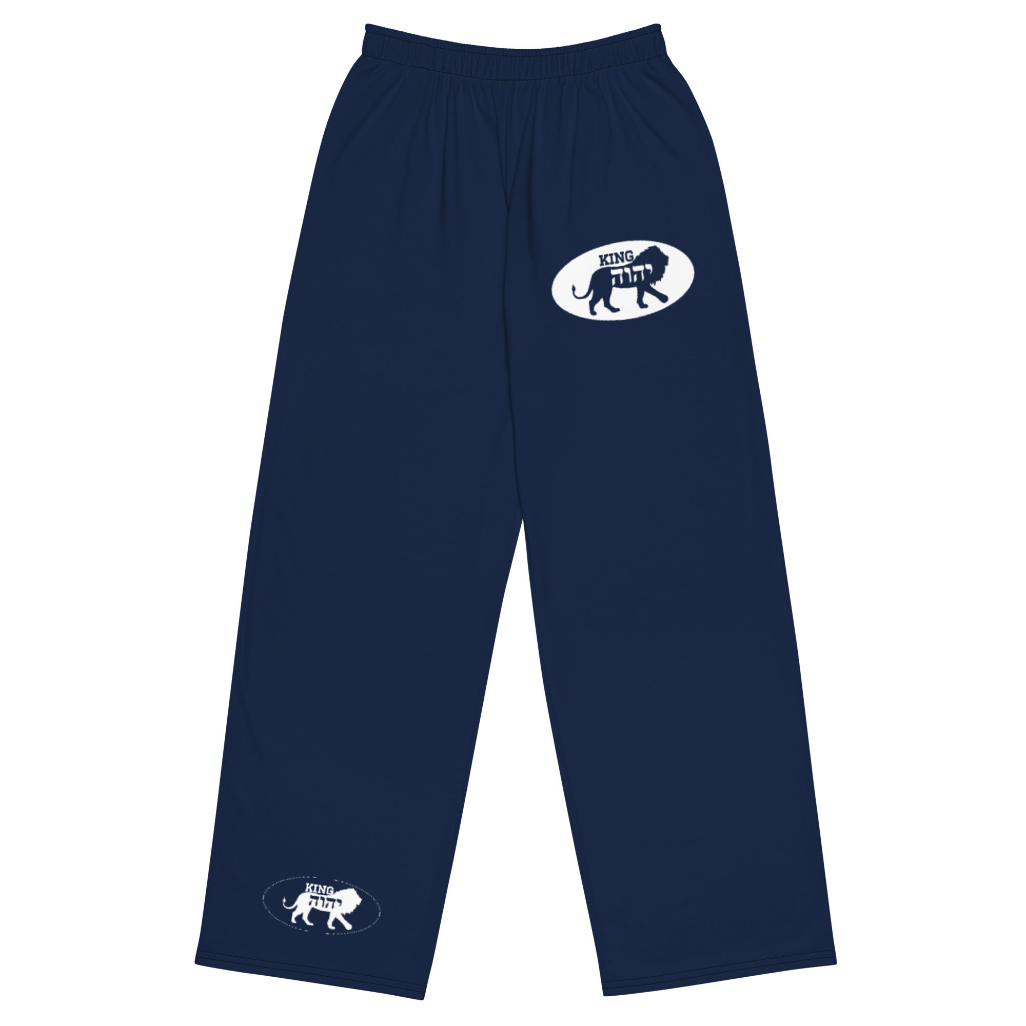 K.Y Unleashed  (Unisex wide-leg pants) Navy Blue