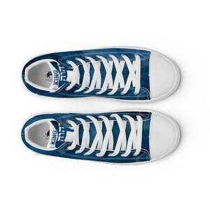 KING YAHWEH (SAPPHIRE) Custom-Made high-top canvas shoes in Men's sizes