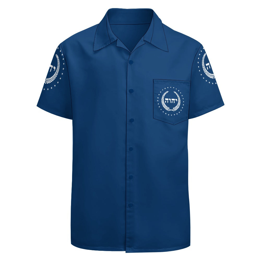 King YAHWEH Dove Button-Up (Men's Short Sleeve Shirt)