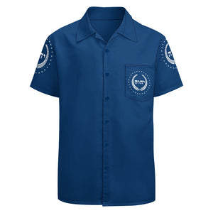 King YAHWEH Dove Button-Up (Men's Short Sleeve Shirt)