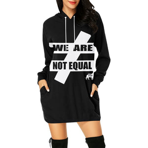 We Are Not Equal 2.0 Women's  Hoodie Mini Dress