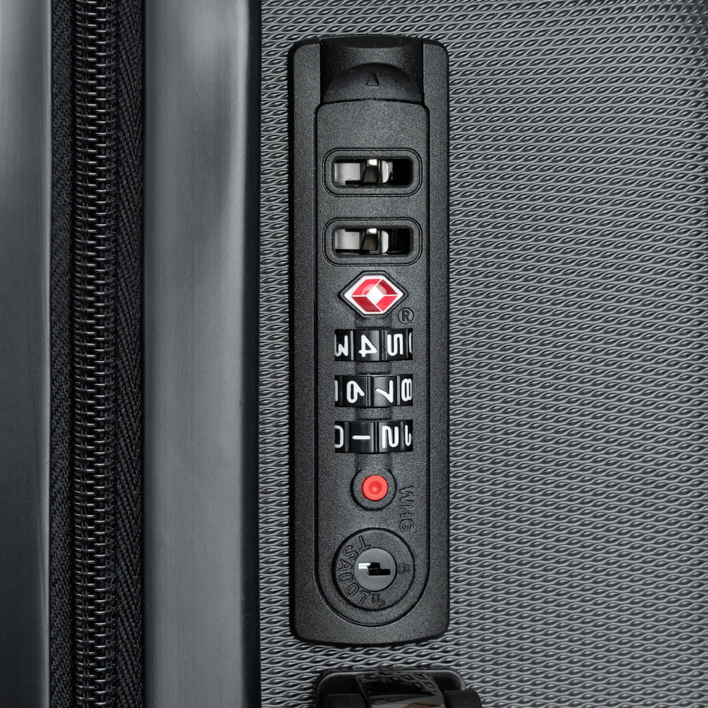 King YAHWEH Tetra - Carry-On Suitcase (Black & Fire Red)