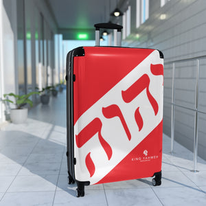 King YAHWEH Tetra - Carry-On Suitcase (Black & Fire Red)