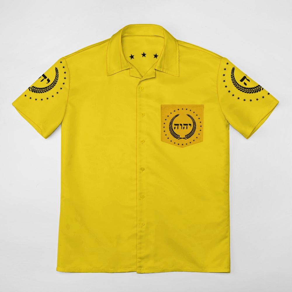 King YAHWEH Dove Button-Up (Men's Short Sleeve Shirt)