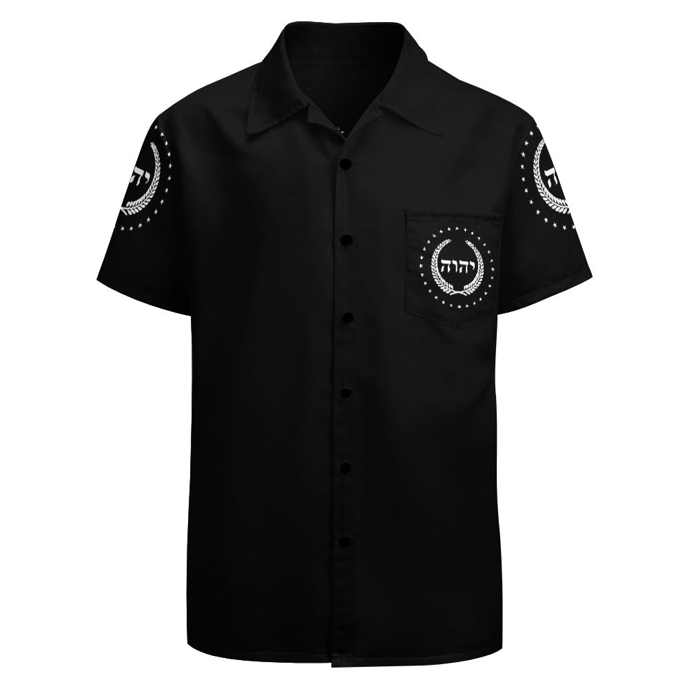 King YAHWEH Dove Button-Up (Men's Short Sleeve Shirt)