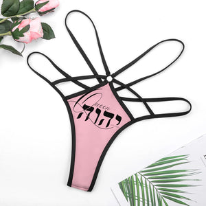 Queen YAHWEH Butterfly Mesh T-back Thong