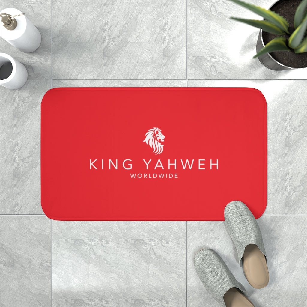 King YAHWEH Memory Foam Bath Mat (Fire Red)