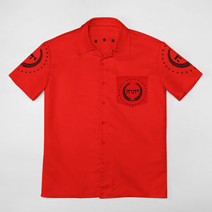 King YAHWEH Dove Button-Up (Men's Short Sleeve Shirt)