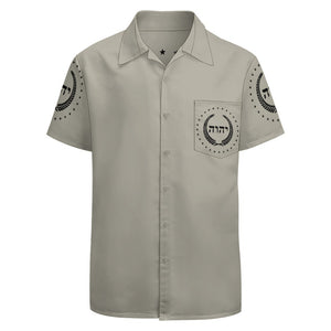 King YAHWEH Dove Button-Up (Men's Short Sleeve Shirt)