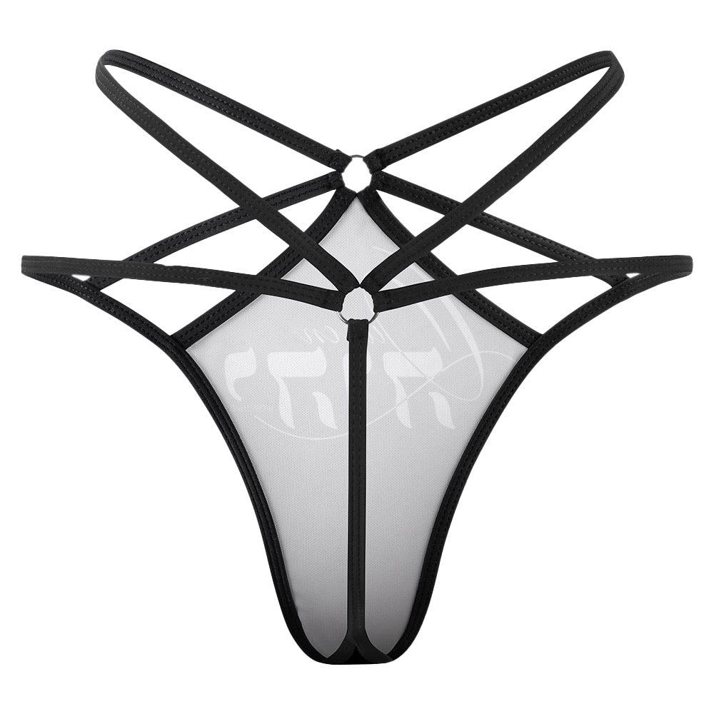 Queen YAHWEH Butterfly Mesh T-back Thong