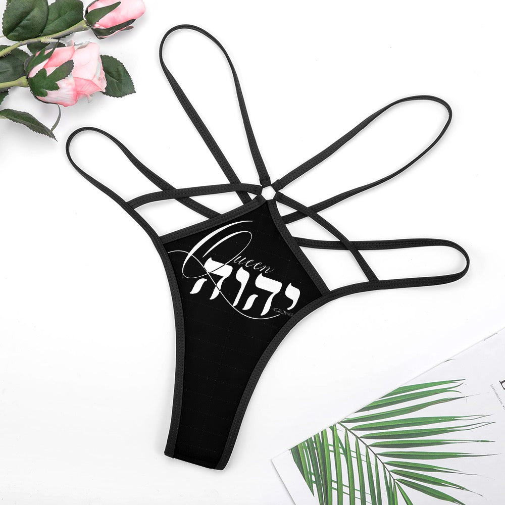 Queen YAHWEH Butterfly Mesh T-back Thong