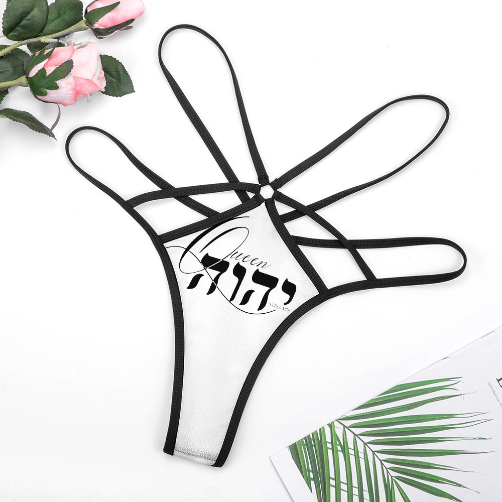 Queen YAHWEH Butterfly Mesh T-back Thong