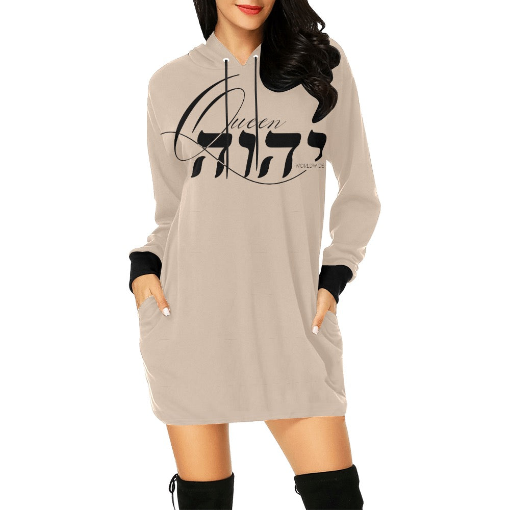 Queen YAHWEH 2.0 Women's  Hoodie Mini Dress