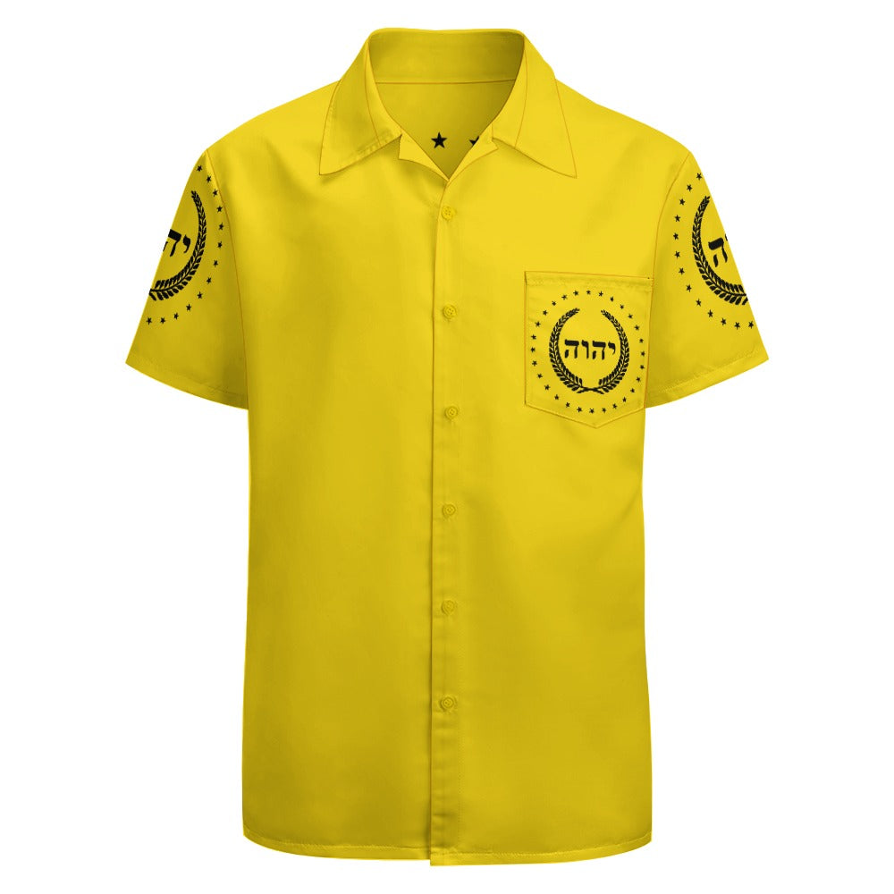 King YAHWEH Dove Button-Up (Men's Short Sleeve Shirt)