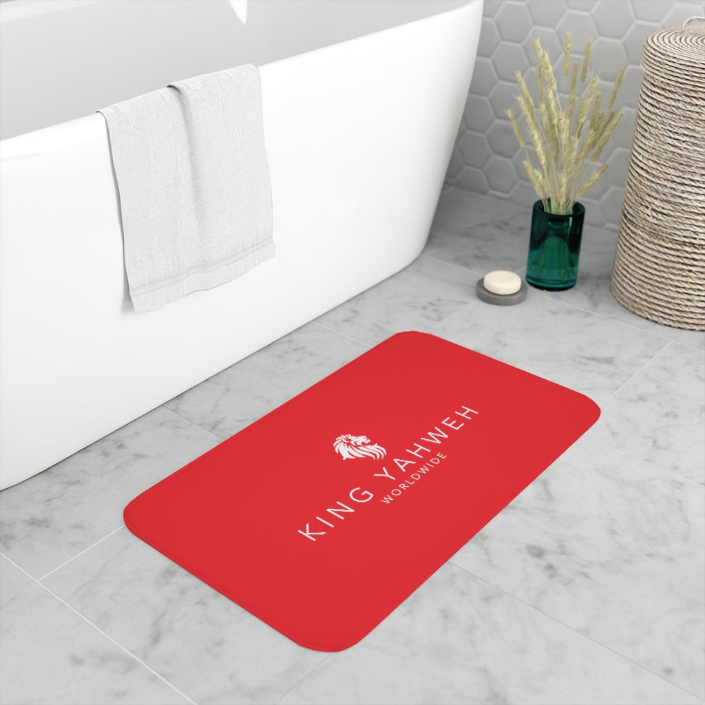 King YAHWEH Memory Foam Bath Mat (Fire Red)