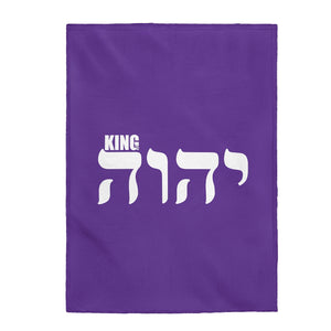 King YAHWEH Velveteen Plush Blanket (Royal Purple)