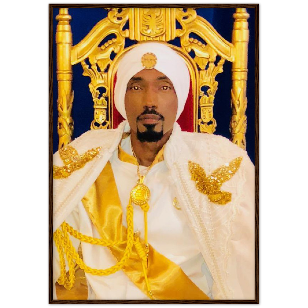 King YAHWEH Throne Premium Wooden Framed Poster