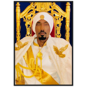 King YAHWEH Throne Premium Wooden Framed Poster
