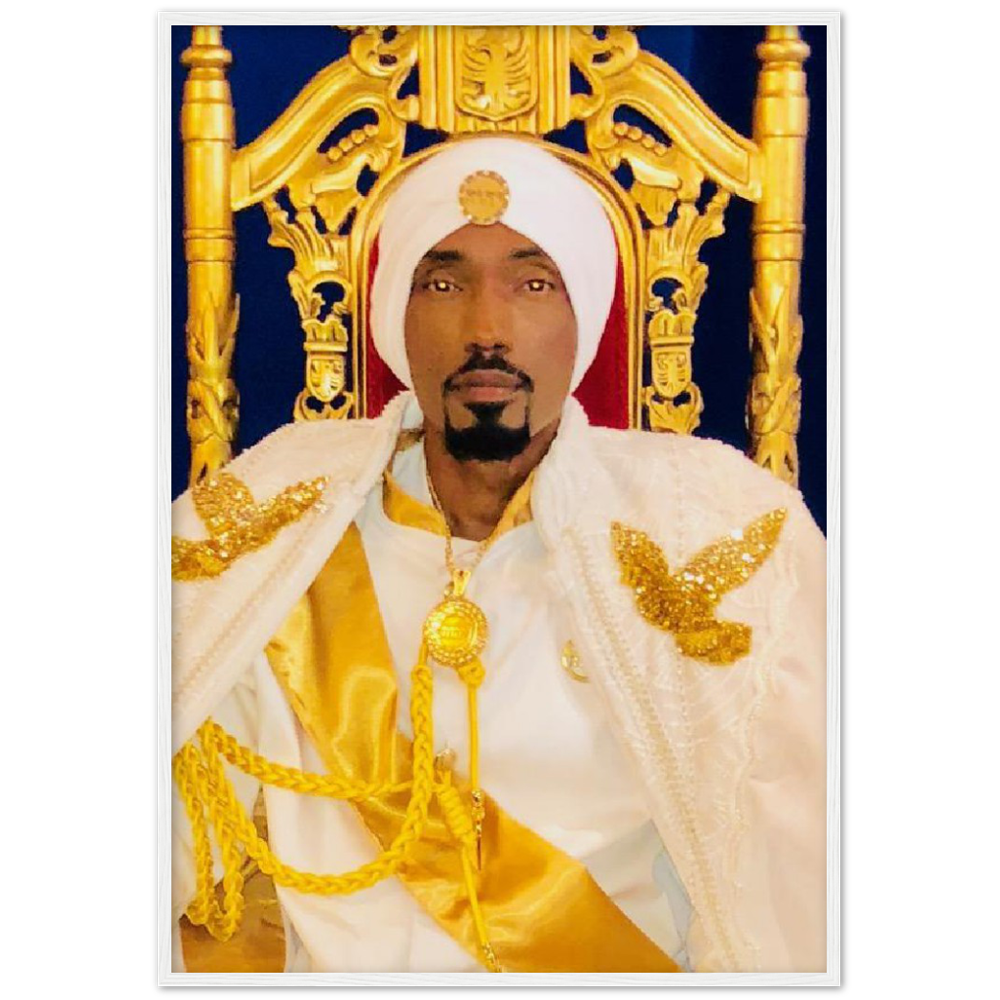 King YAHWEH Throne Premium Wooden Framed Poster