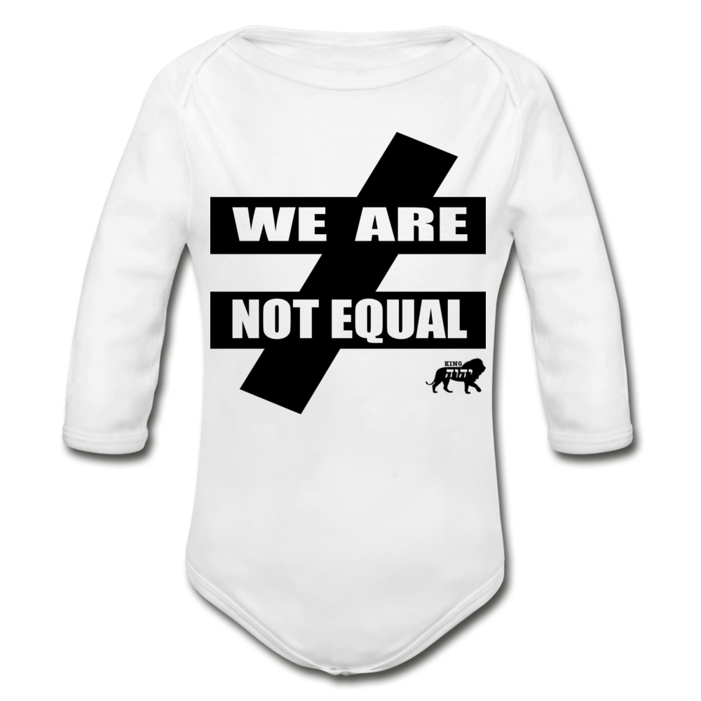 KING YAHWEH (Supreme) Organic Long Sleeve Baby Bodysuit - white